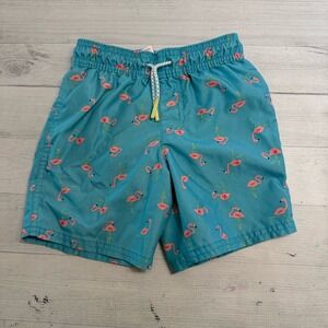 Cat & Jack kids blue pink flamingo swim shorts 5T
